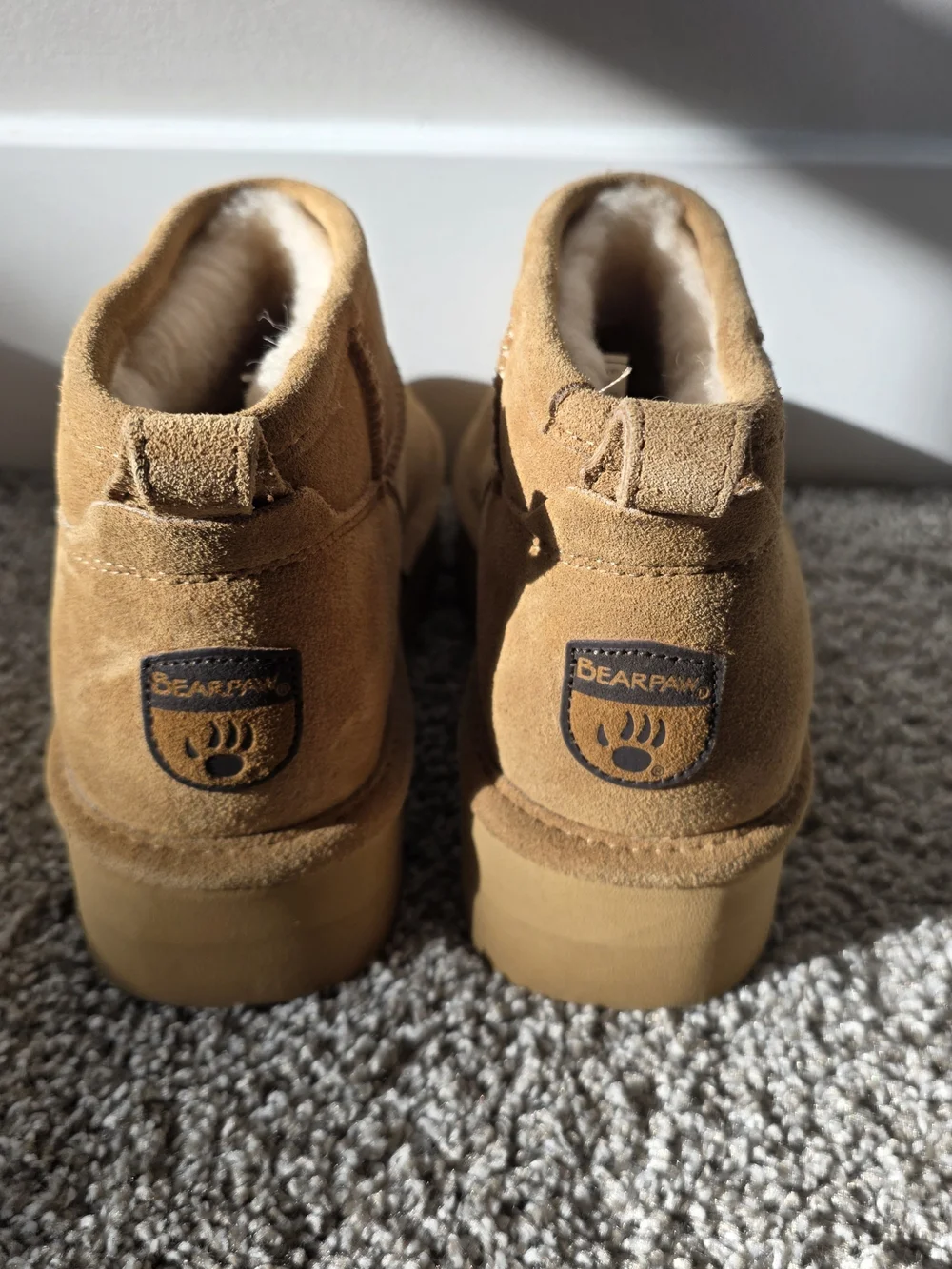 NWT Bearpaw Retro Shorty Platform Suede Boots Hickory Brown Women's Size 8